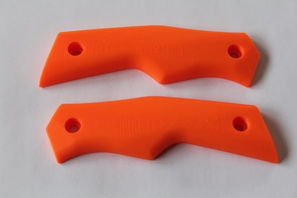 Griffschalenpaar 3D gedruckt orange
