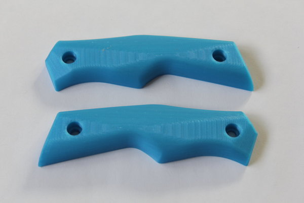 Griffschalenpaar 3D gedruckt blau